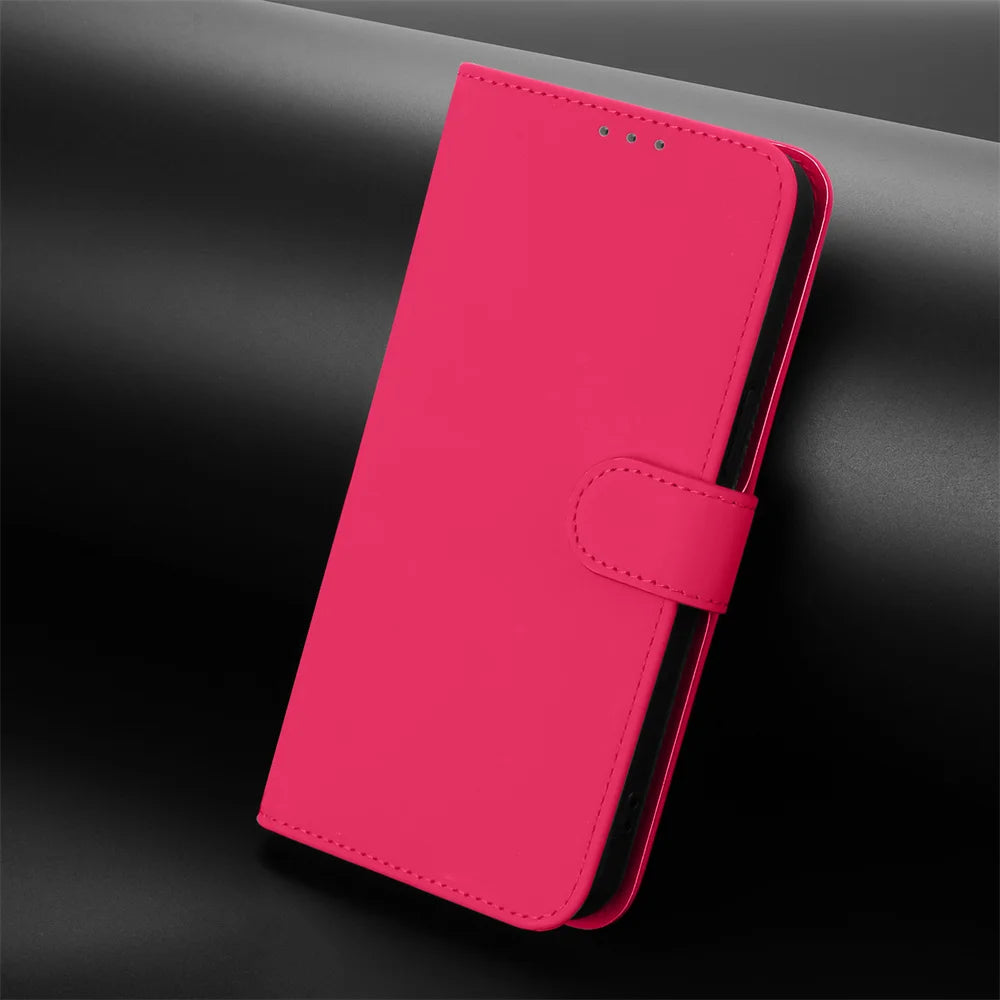 Flip Leather Phone Case for VIVO V40 V40e V40 SE V50 V50e V60 Lite T4X T4 T3X T2 Case Pinkycolor Wallet Back Cover