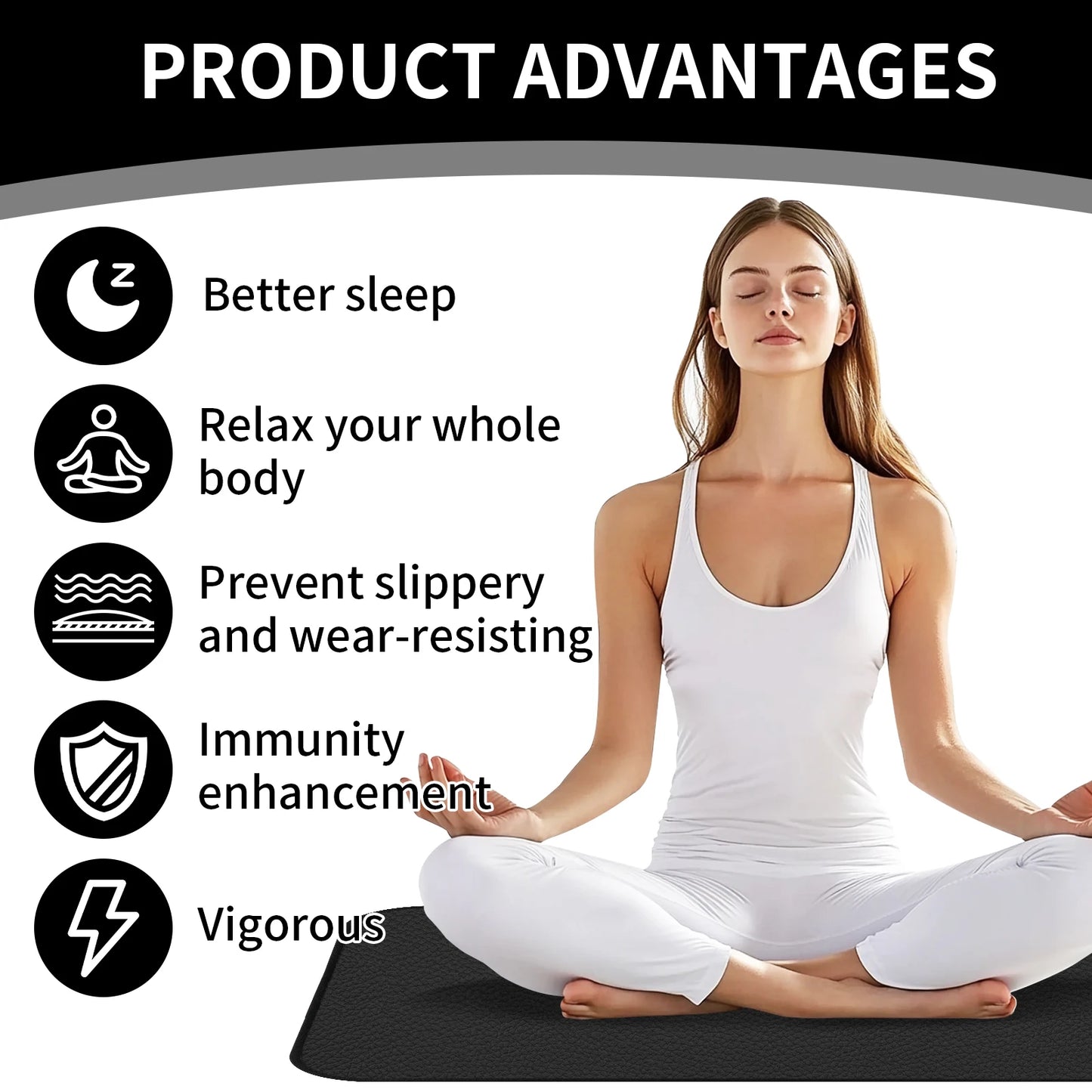 Grounding Mat for Improves Sleep Soft Sheet Mats Healthy Balance for Anxiety Pain Relief Earth Connected Wellness Therapy Pad