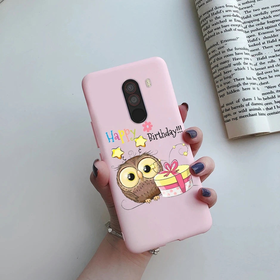 For xiaomi Pocophone F1 Case for xiaomi Poco F1 Case Silicone Soft TPU Phone Cases for PocoF1 Back Cover Heart Butterfly Bumper