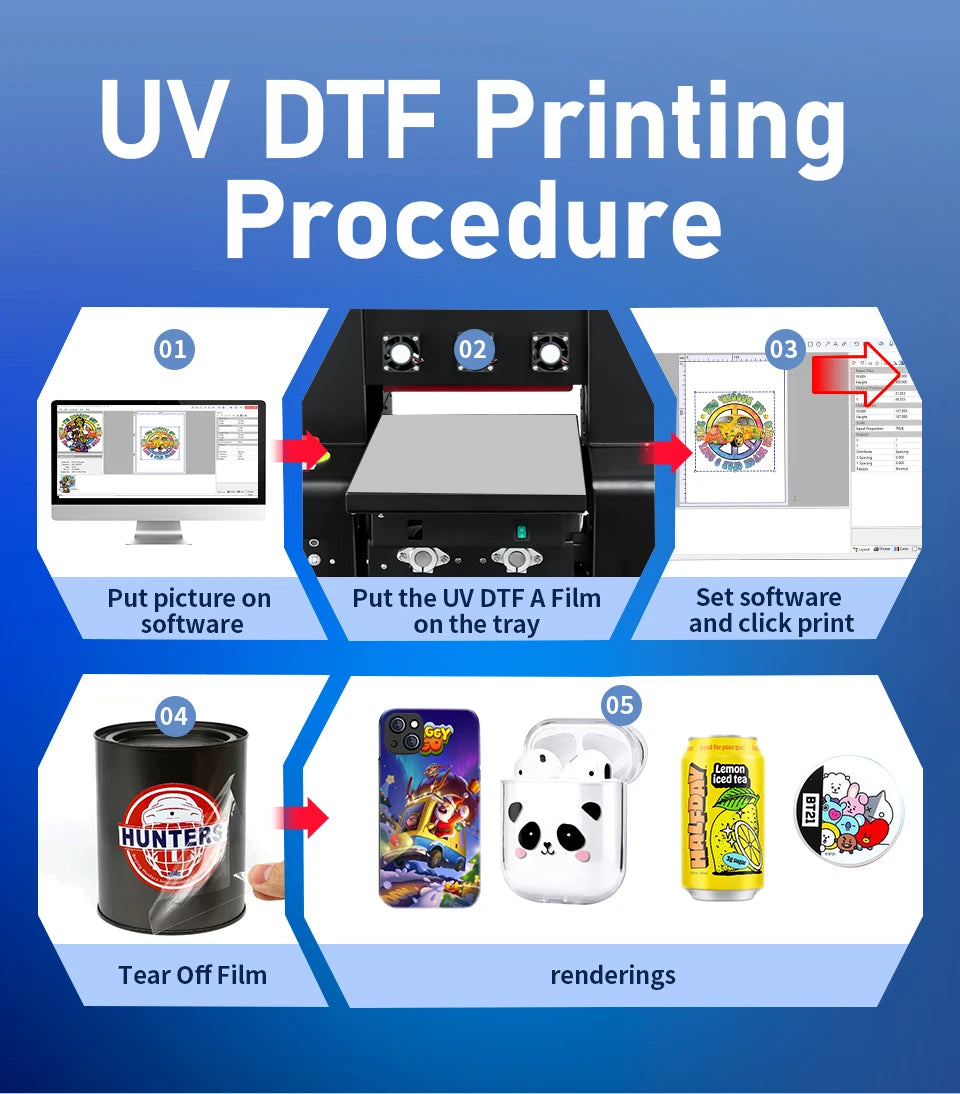 A4 uv dtf printer For Epson xp600 printer head uv dtf sticker printer with laminator for phone case glass acrylic metal uv print