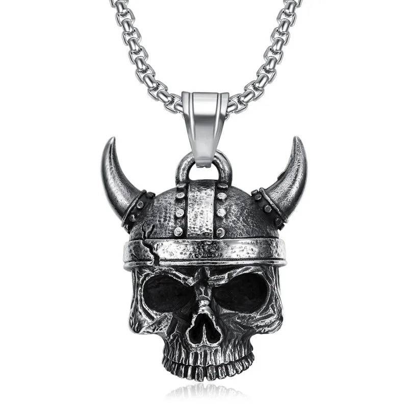 Biker Motorcycle Bell Necklace Charm Men\\\\'s Trend Jewelry Lucky Bell Pendant with Stainless Steel Chain