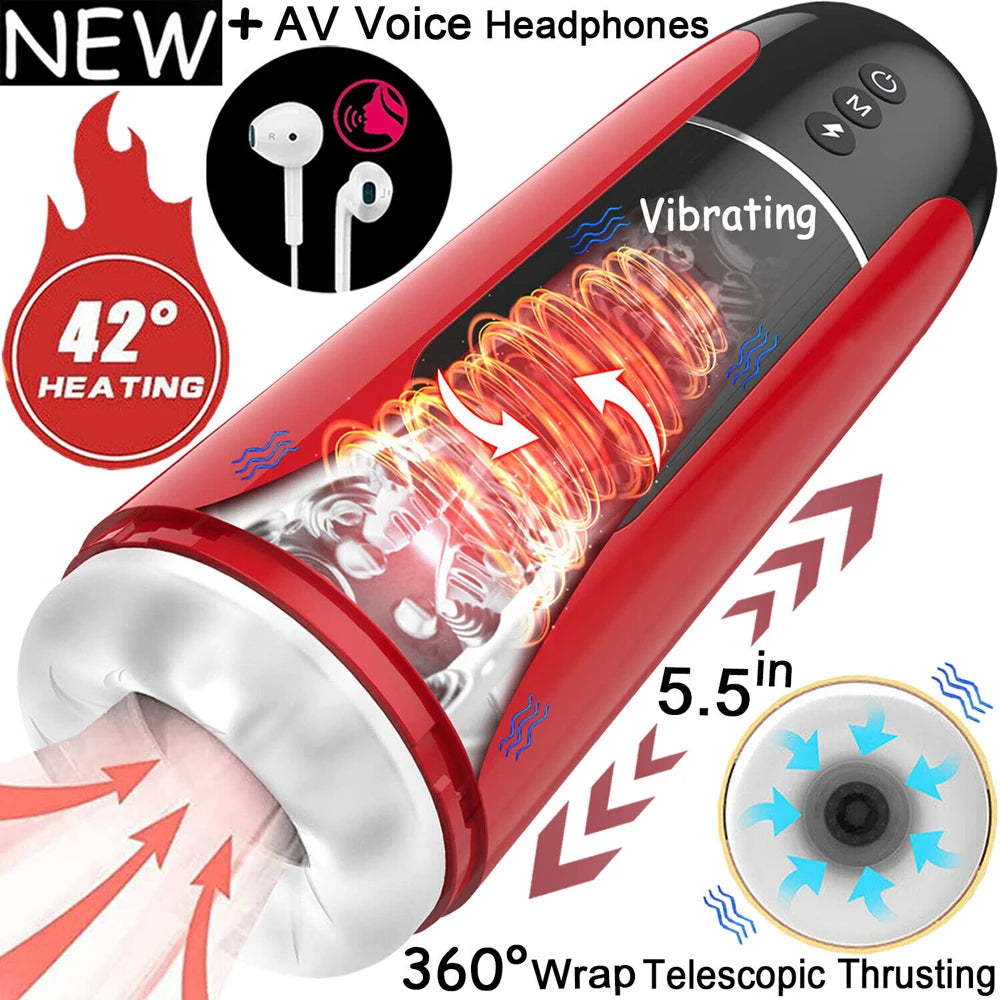 Automatic Male Masturbator Sex Toys for Men Adult Toy Male Thrusting Rotating Masturbation Tools Sex Machine Electric Penis Pump
