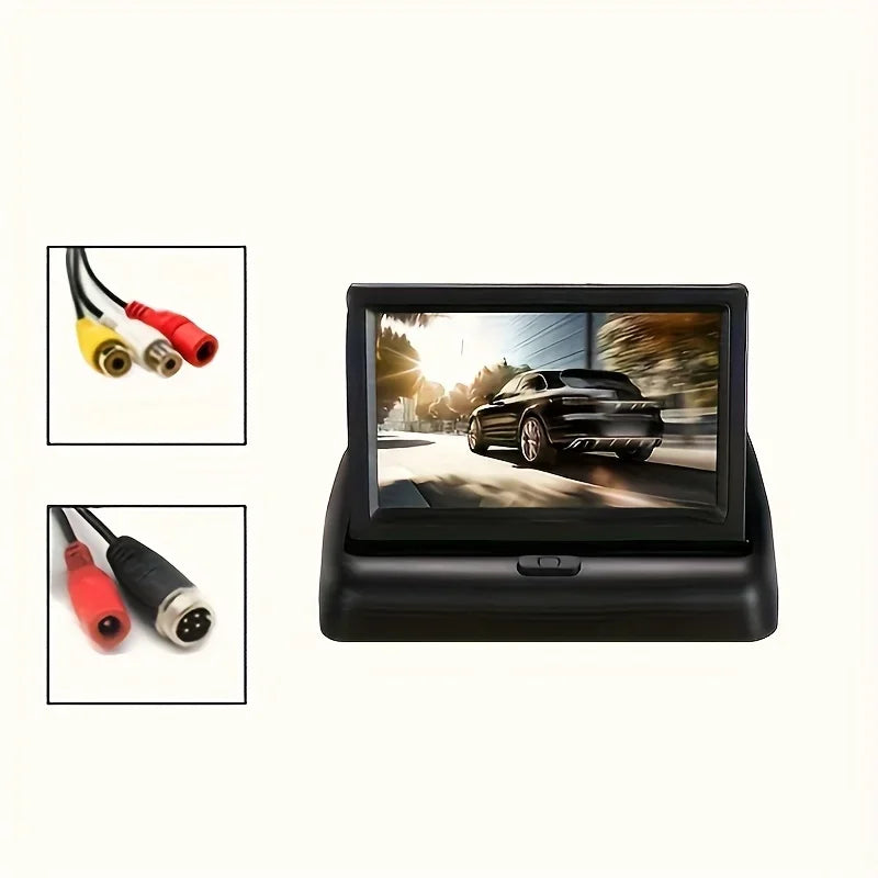 Easy-To-Install 4.3inch Led Night Vision Car Reversing Camera with Foldable Lcd Display - Enhance Reversing Safety