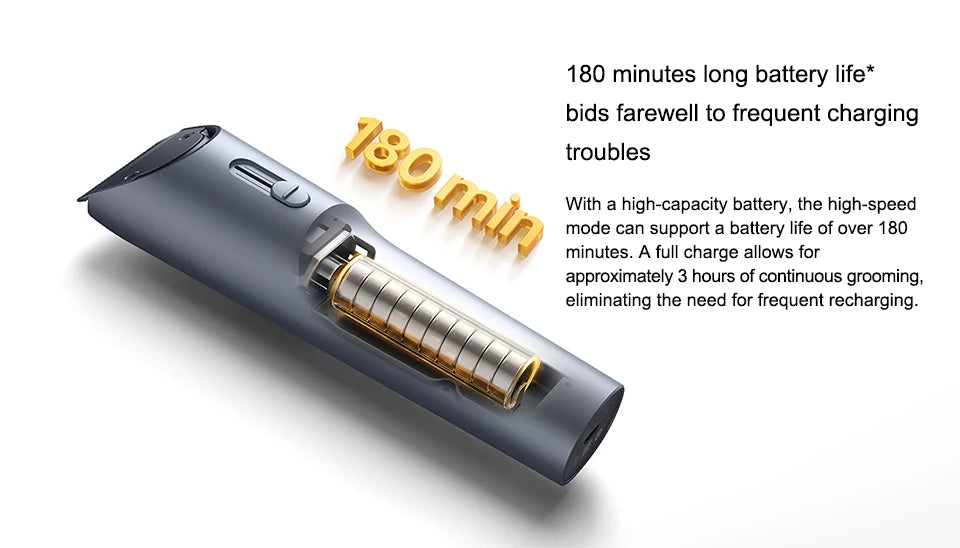 MIJIA Hair Clipper 2 Hair Trimmer Professional Beard Cut Machine IPX7 Waterproof Wireless Haircut Machine Mijia Clipper 2