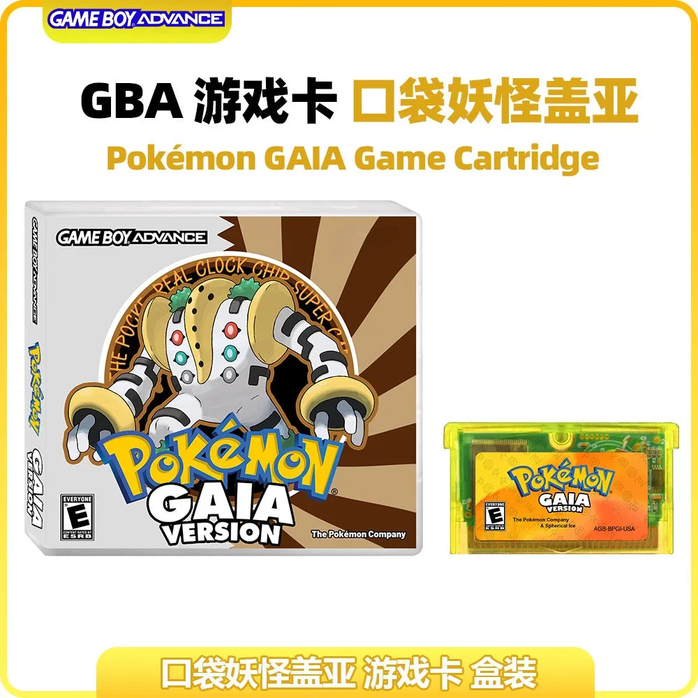GBA RTC Pokemon  Real Clock  New Version 2.0 Game Card  Featured Popular English Games