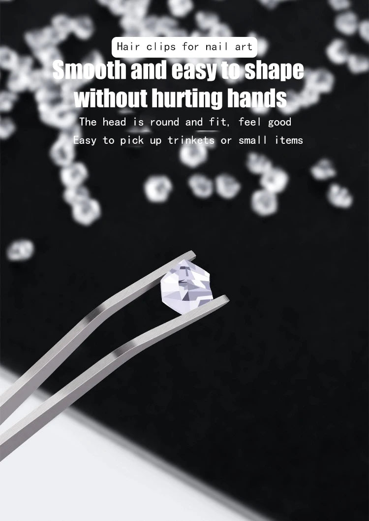 1Pc Multifunction Stainless Steel Nail Art Shaping Tweezers Cross Nail Clip Manicure Tools Fashion New Nail Art Tool