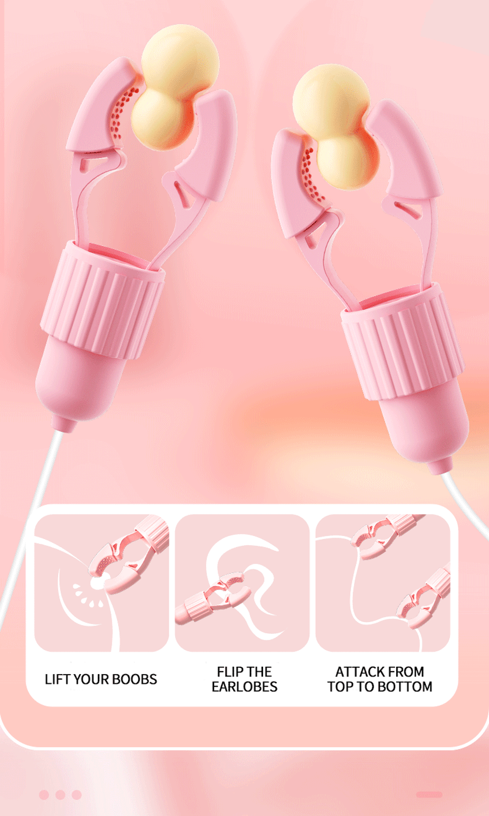 Nipple Vibrator Vibrating Clamps Clitoral Clip Breast Massage Clitoral Stimulation Masturbator Female Sex Toy for Women Adult18+