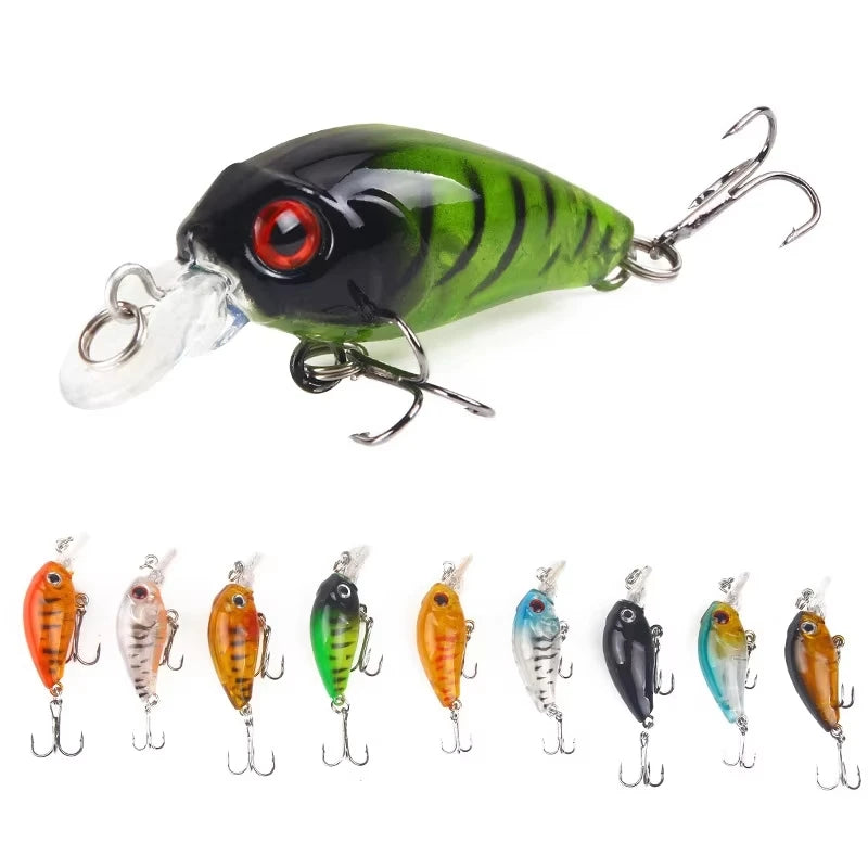 9 Pcs, Fishing Lure Set Minnow Baits Kit Wobbler Crankbaits with Hooks Hard Popper Lures for Saltwater Freshwater Trout Bass