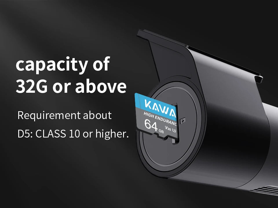 2K Dash Cam For Cars DVR Recorder Front Dash Camera KAWA D5 Emergency Video Recording EN,RU,FR,JP Voice Control WiFi APP Monitor
