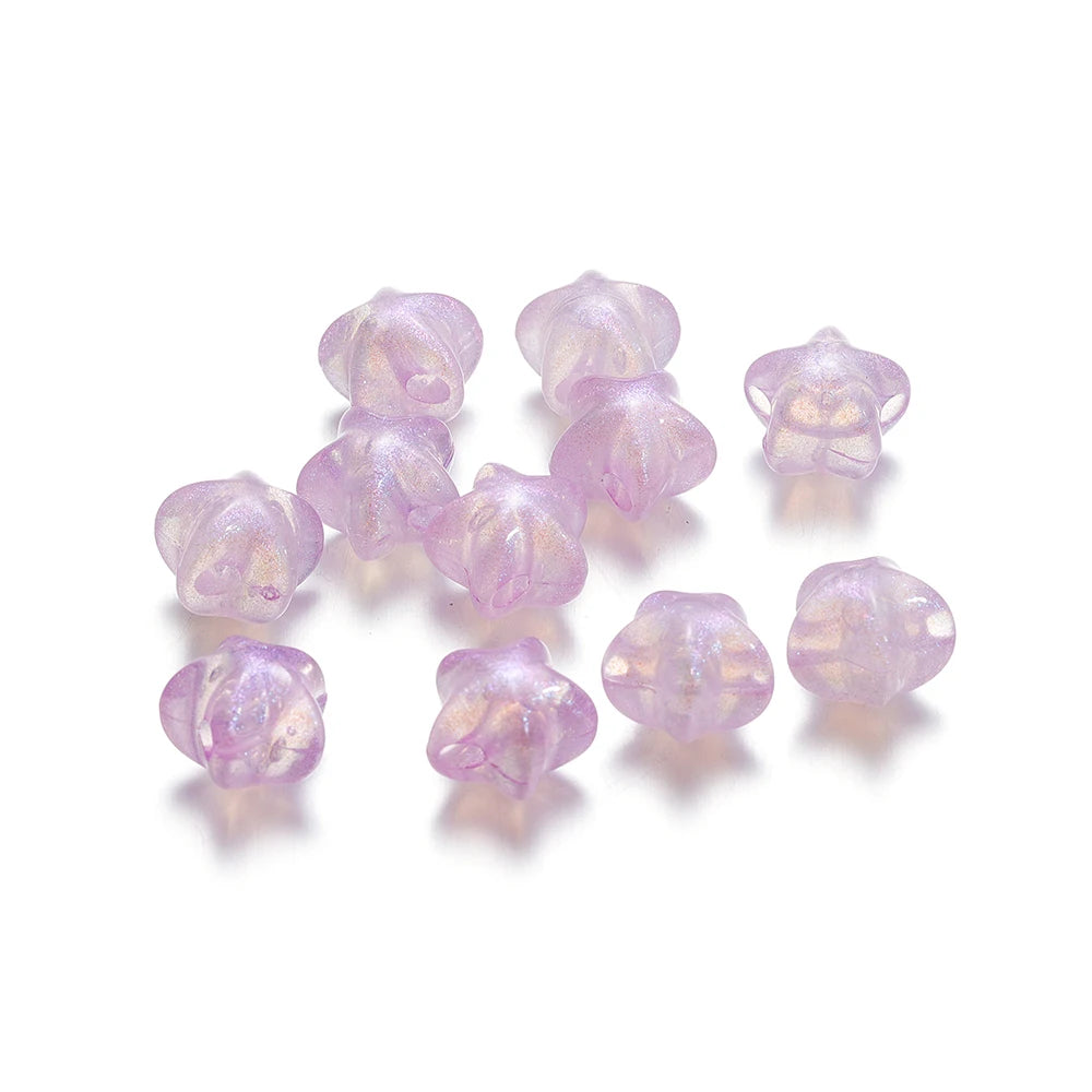30Pcs/Lot Acrylic Transparent Five-pointed Star Spacer Loose Beads for DIY Necklace Bracelet Earring Jewelry Accessories