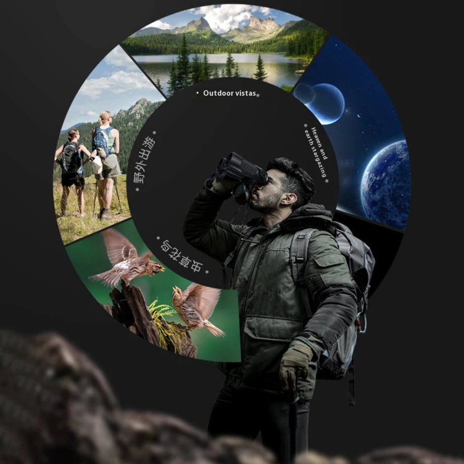 12X42 Binoculars Adults High Powered Professional FMC Lens Central Focus Wide Angle Ideal for Bird Watching Camping