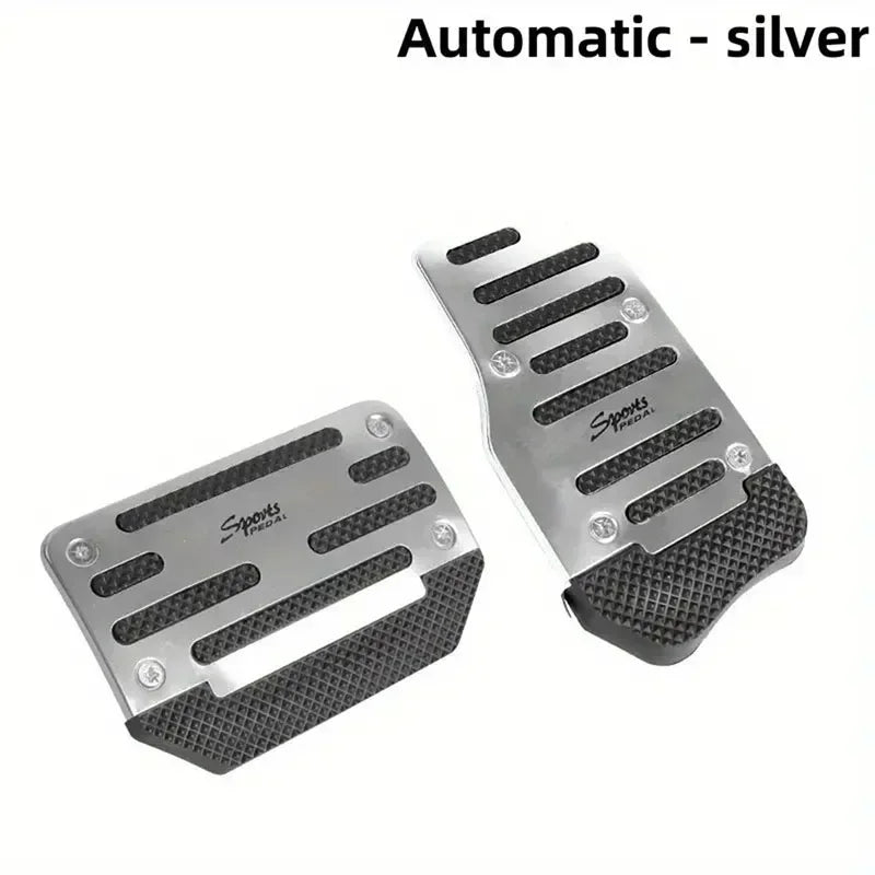 New 2Pcs/3Pcs/set Universal Non-Slip Aluminum Manual Transmission Car Pedal Cover Set Kit Pedali Red/Blue/Silver Car Accessories