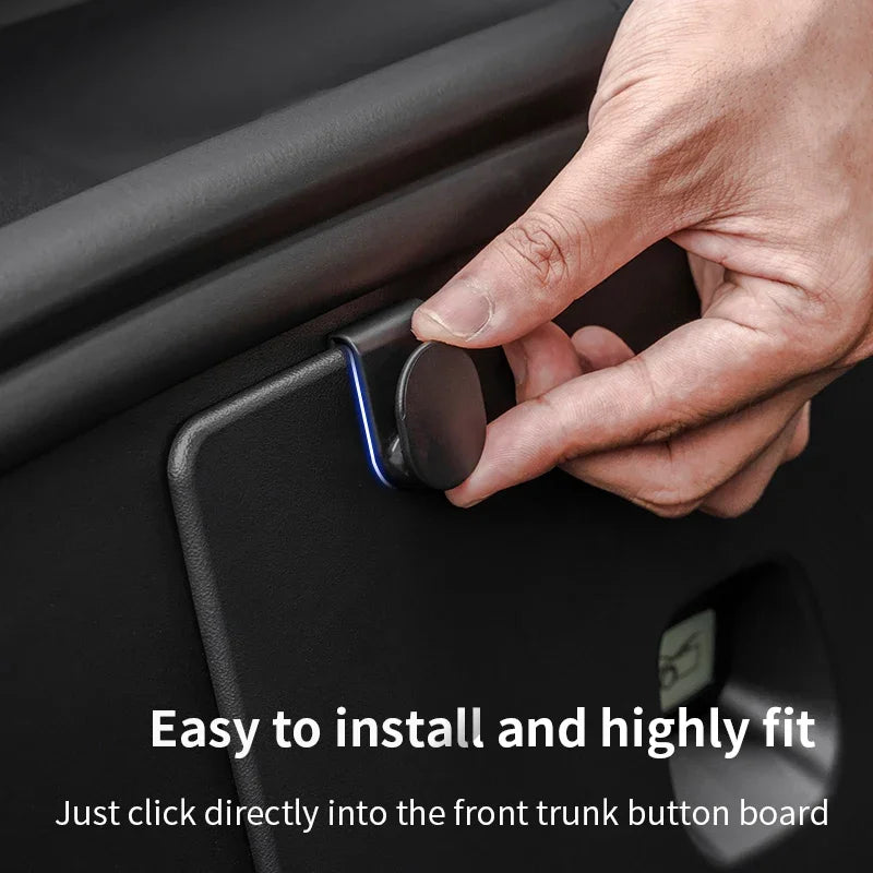 2pcs for Tesla Model Y Front Trunk Hook Storage Clips Hooks for Tidying Stowing Bags Umbrella Car Trunk Organizer ABS 2021-2023