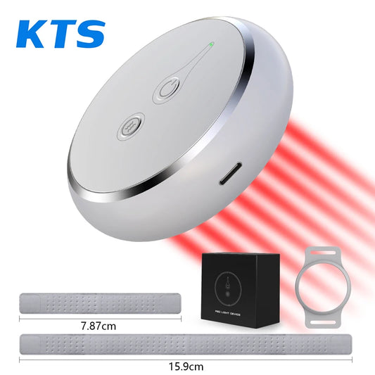 KTS Wrist Massager LED Red Light Therapy Device Healthcare Round Near Infrared Therapy Device for Wrist Sprain Arthritis 810nm