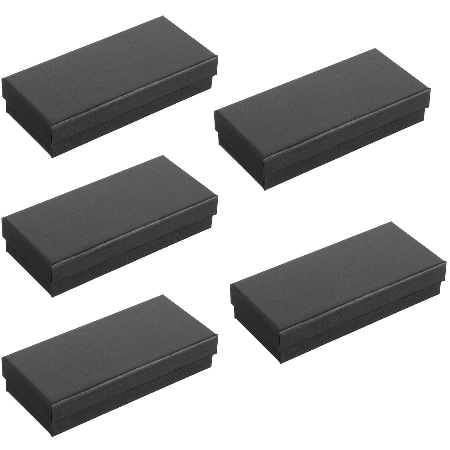 5 Pcs Rectangle Container Watch Box Travel Watches Jewelry Paper Boxes Gift Cases with Sponge