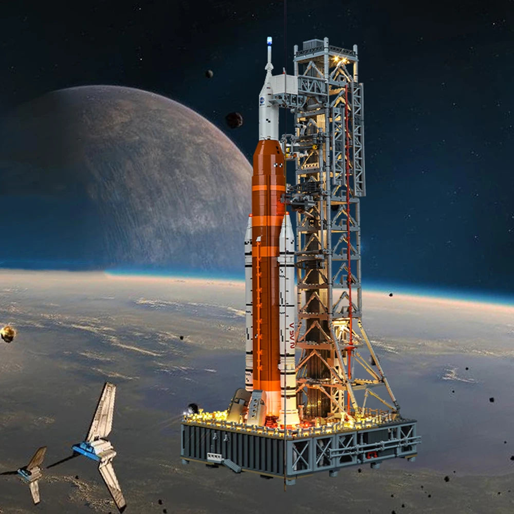 Technology Space Launch System Building Set Version Compatible Rocket Building Blocks Assemble Bricks Toys Gift For Children Kid