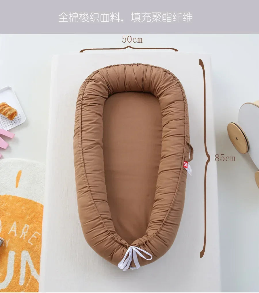 Portable Bassinet Travel Bed Bassinet Bumper with Pillow Portable Crib Gifts Cotton Baby Nest Bassinet Baby Cribs Cot Baby Bed