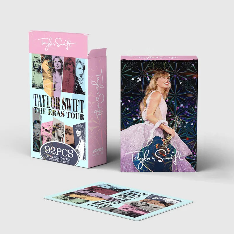 60+32Pcs/Set Taylor Photo Card European American Star Album Small Card Double-sided LOMO Card Fan Collection Card Book