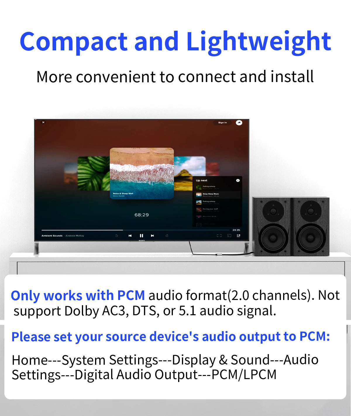 Unnlink 192KHz Coaxial to 2RCA + 3.5mm Aux Audio Converter TV SPDIF Coaxial to Amplifier Soundbar