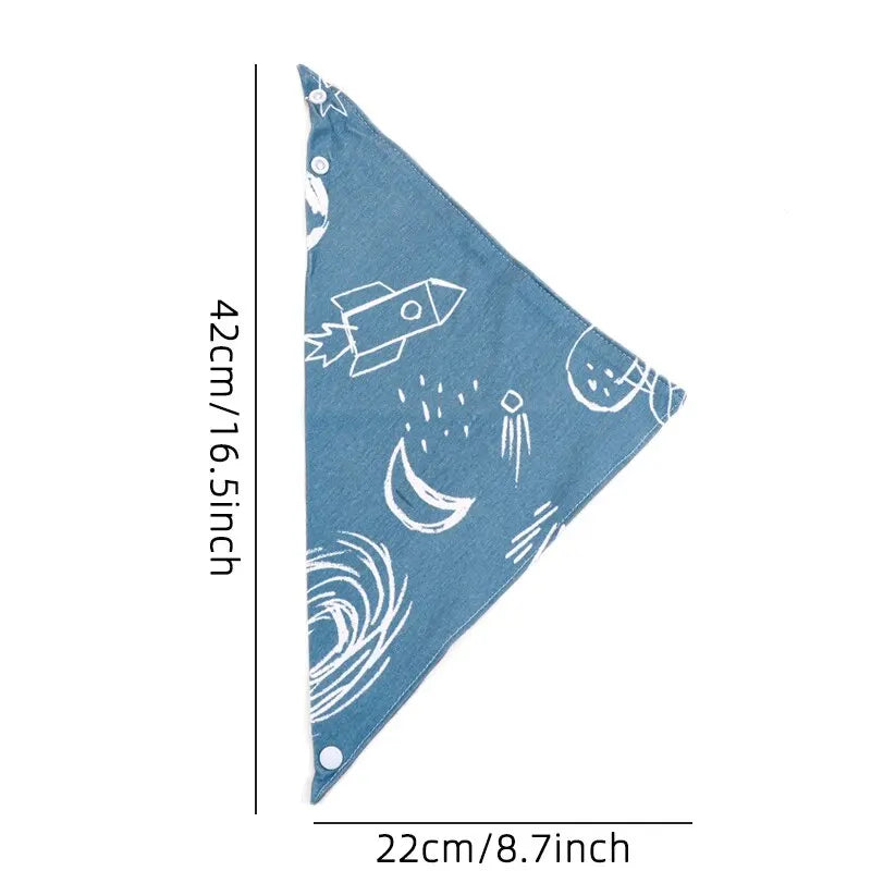 5Pcs/Lot Baby Bibs Cotton Bibs Cartoon Print Saliva Towel Baby Boys Girls Bibs Newborn Feeding Bibs Unisex Cute Bandana Bibs