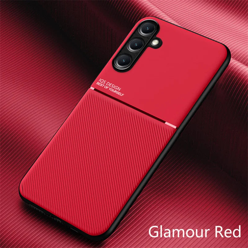 Rugged Non-Slip Case for Samsung Galaxy M15 M35 5G Protective Cover Magnetic Suction Holder Coque Fundas Capa