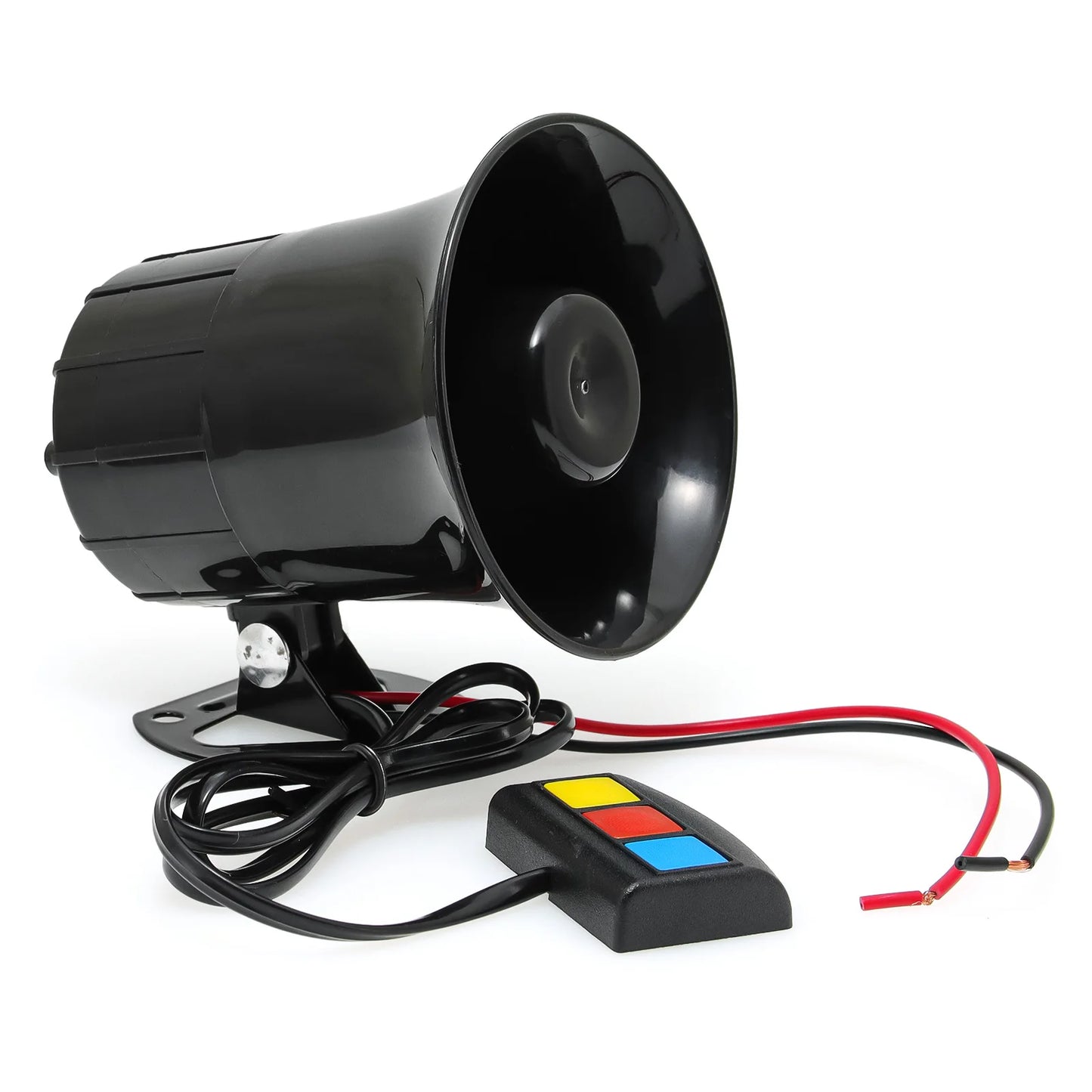 Universal 3-Tone Sounds Siren Horn Car Loud Horn 110dB Sound Motorcycle Warning Alarm Police Fire Siren Speaker Outdoor 20W