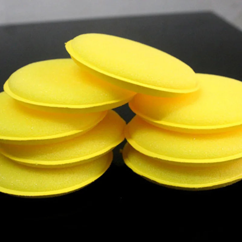 6PCS Welt waxing sponge Car Wash Beauty High-density small round sponge car polishing waxing sponge wipe