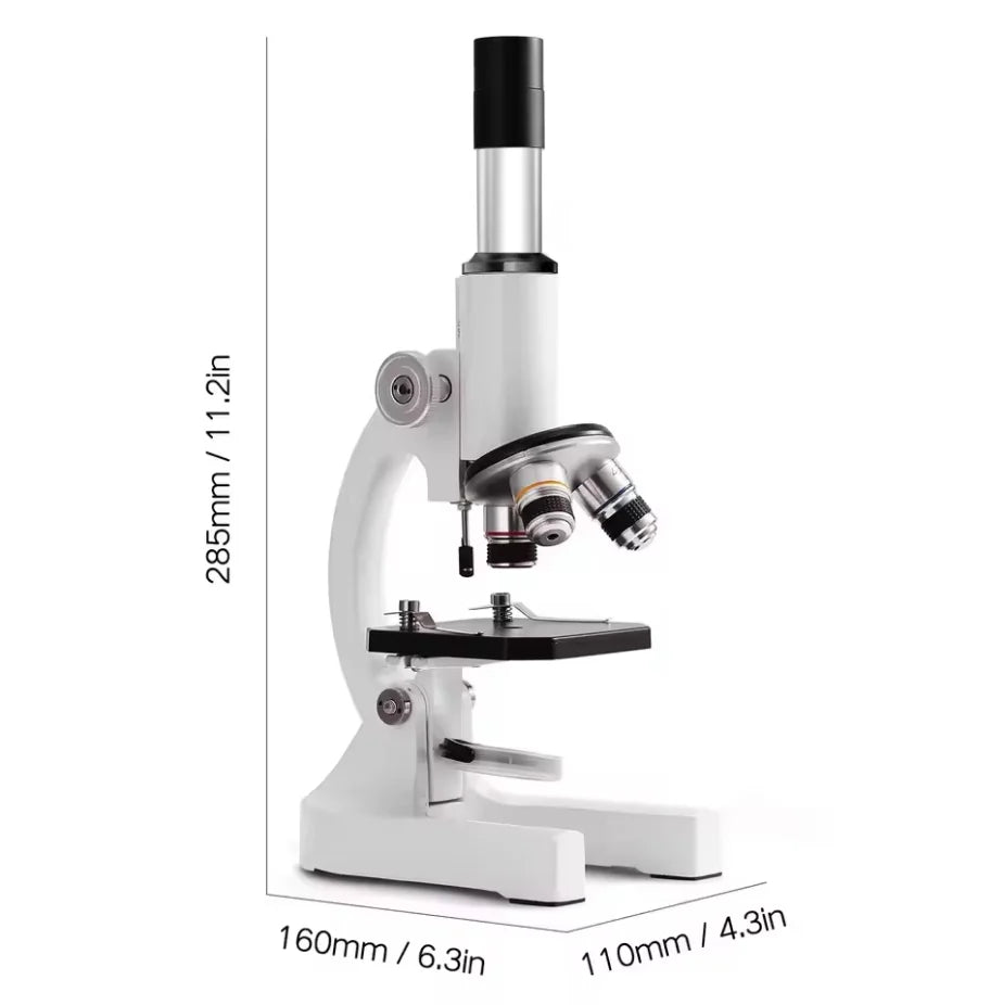 Microscope for Adults Kids 64X-2400X Magnification Compound Microscope with Microscope Slides Fill Light for Children Students