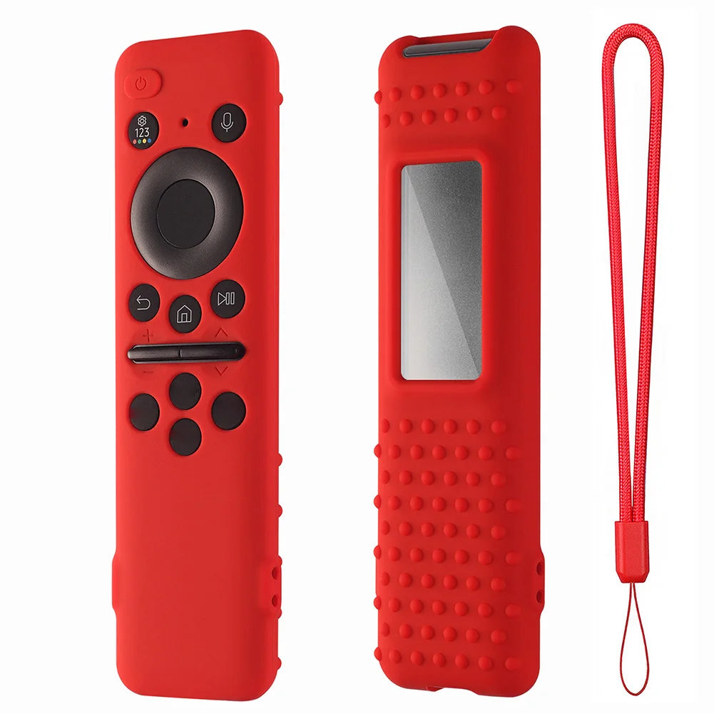Protective Cover BN59-01432A 01432B Remote Control Covers Silicone with Lanyard Shockproof for Samsung 8K Neo QLED HDR Smart TV