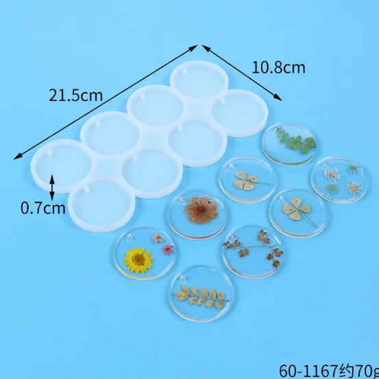 1PC Reusable Silicone Mold Butterfly Silicone Mold for Jewelry Making Pendant Earrings Keychain Round Oval Epoxy Resin DIY Tools