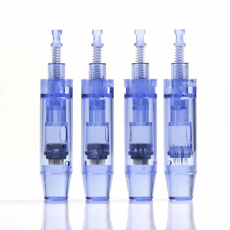 10pcs Professional Blue Bayonet Needles Cartridges 9 12 24 36 42pin  Nano Size For Derma Microneedling Pen A1 Face Skin