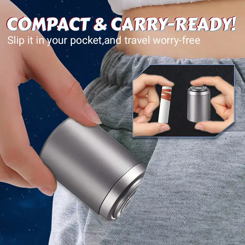 Portable Multifunctional Electric Shaver Rechargeable Travel Mini Men Razors Long Endurance Hair Trimmer IPX6 Waterproof Wet/Dry