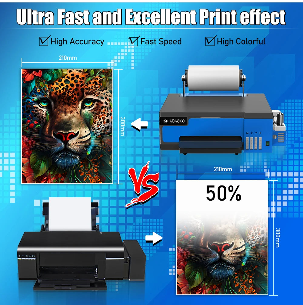 For Epson XP600 DTF Printer A4 Heat Transfer Film t shirt printing machine A4 With Roll Feeder Print on t shirt jeans clothes