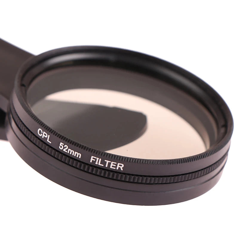 Clearance_Universal With Clip Portable Professional Phone Polarizer Wide Angle Lens 37/52MM CPL Filter Circular Camera Black Acc