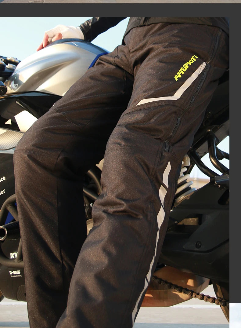 AMU Motorcycle Quick Take Off Waterproof Windproof Thermal Protective Pants Gor Men And Women