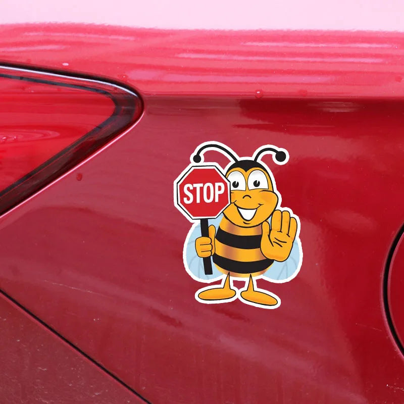 BEE STOP Decorate Sticker Car Decal PVC Car Decoration Waterproof Vinyl Decal 14.2CM*18.2CM,KK