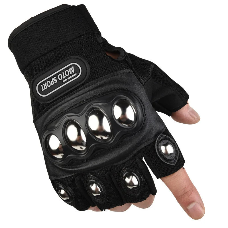 Tactical Gloves Steel Safety Outdoor Cycling Equipment Brass Knuckle Motorcycle Powersports Racing Bicycle Self Defence For Man