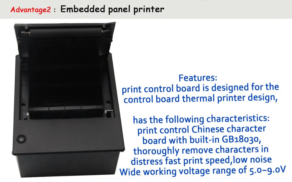 58mm Micro Panel Receipt Printer Embedded Thermal POS Printer for ATM, Vending Machine