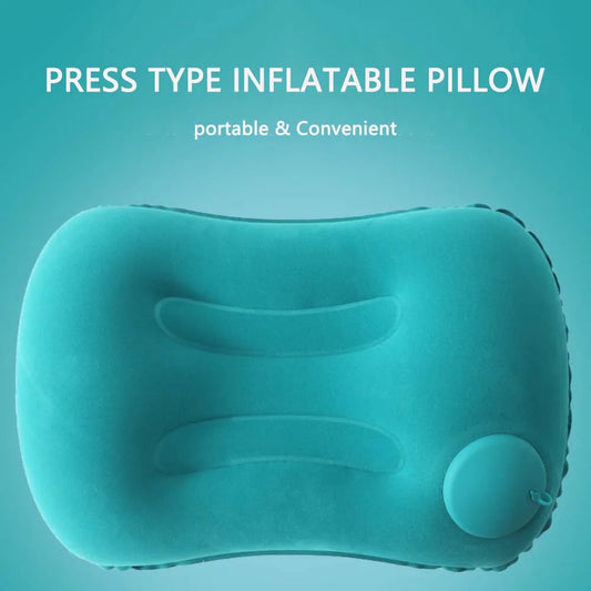 Camping Inflatable Pillow Outdoor Portable Pillow Pool Pillow LIghtweight Soft Car Pillow for Neck and Lumbar Support