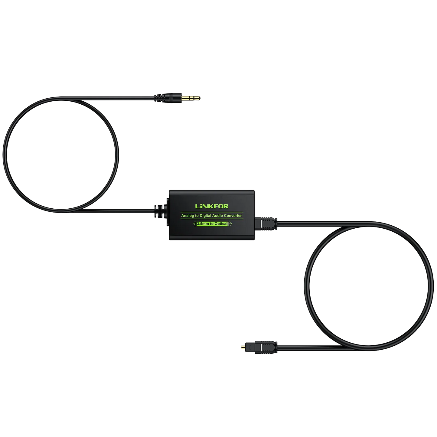 LiNKFOR 3.5mm to SPDIF Converter AUX to Digital Coaxial Toslink Optical Audio Adapter with Optical Cable for PS3 Blu-ray Player