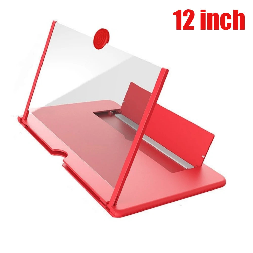 Portable 12 Inch Phone Large Screen Amplifier 3D Magnifying Glass Holder HD Mobile Phone Screen Video Magnifier Screen Bracket