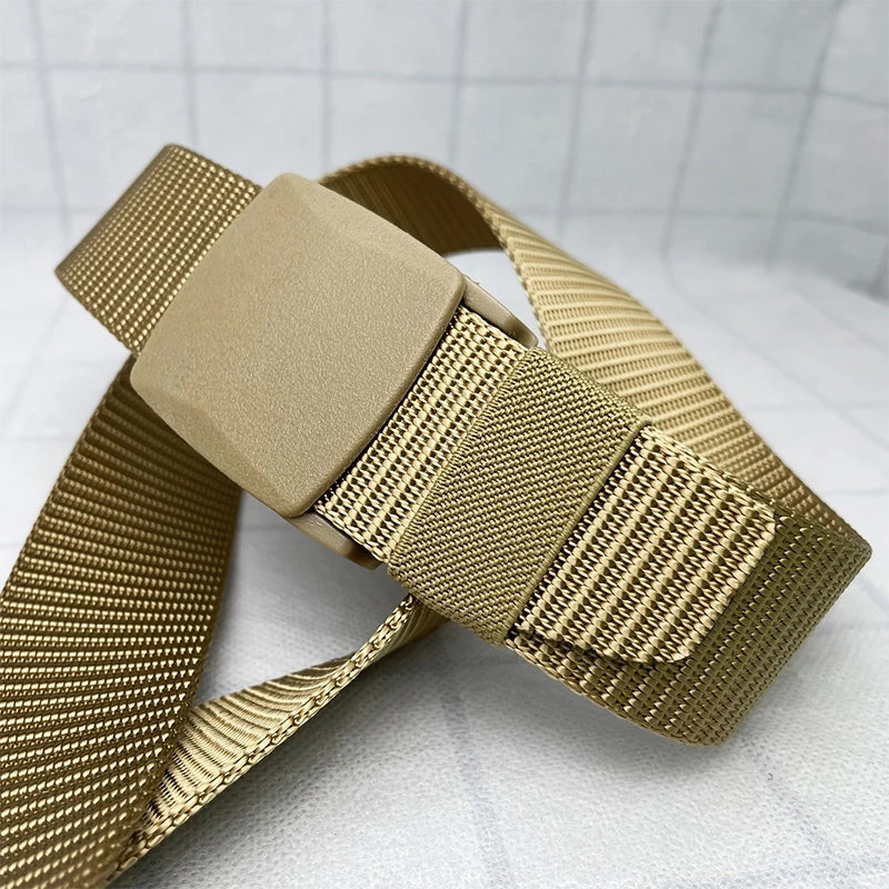 Automatic Buckle Nylon Belt Outdoor Hunting Multifunctional Tactical Canvas Belt High Quality Men Belt