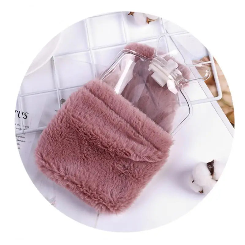 Cute Hot Water Bottle Bag For Plush Shoulder Hand Warmer Heat Pack Warm Belly Instant Hot Pack Winter Water Heating Pad
