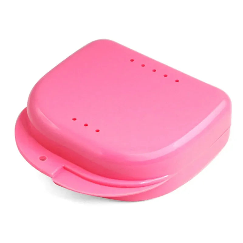 1pcs Denture Tray Box Dental Orthodontic Retainer Box Case Plastic Teeth Container Denture Box False Teeth Protective Case