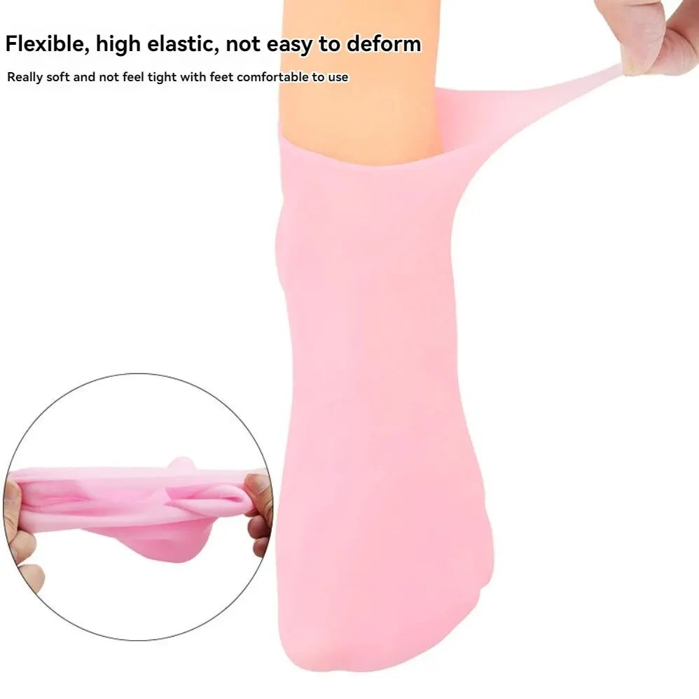 A Pair Of Silicone Socks Moisturise And Prevent Cracks And Soften Calluses And Cornsfoot Maskbeach Socksprotective Foot Covers