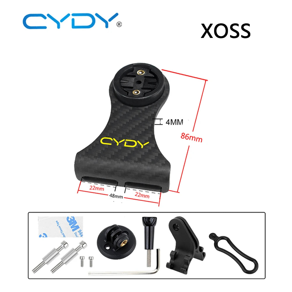 CYDY Carbon 3K Garmin Support For Bicycles Bryton Rider Whaoo Catey XOSS IGPSPORT MAGENE light holder MTB GPS Bike GOPRO Mount