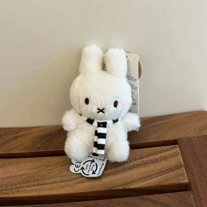 MINISO Miffys Keychain Pendant Toy Cute Striped Rabbit Dolls Bag Accessories Kawaii Cartoon Anime Decoration Birthday Gifts