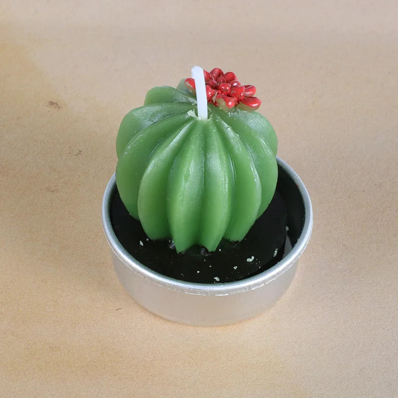 Creative Handmade Aromatherapy Candles Succulent Plants Rose Candles Cactus Home Decoration Ornaments Birthday Gift Lotus Candle