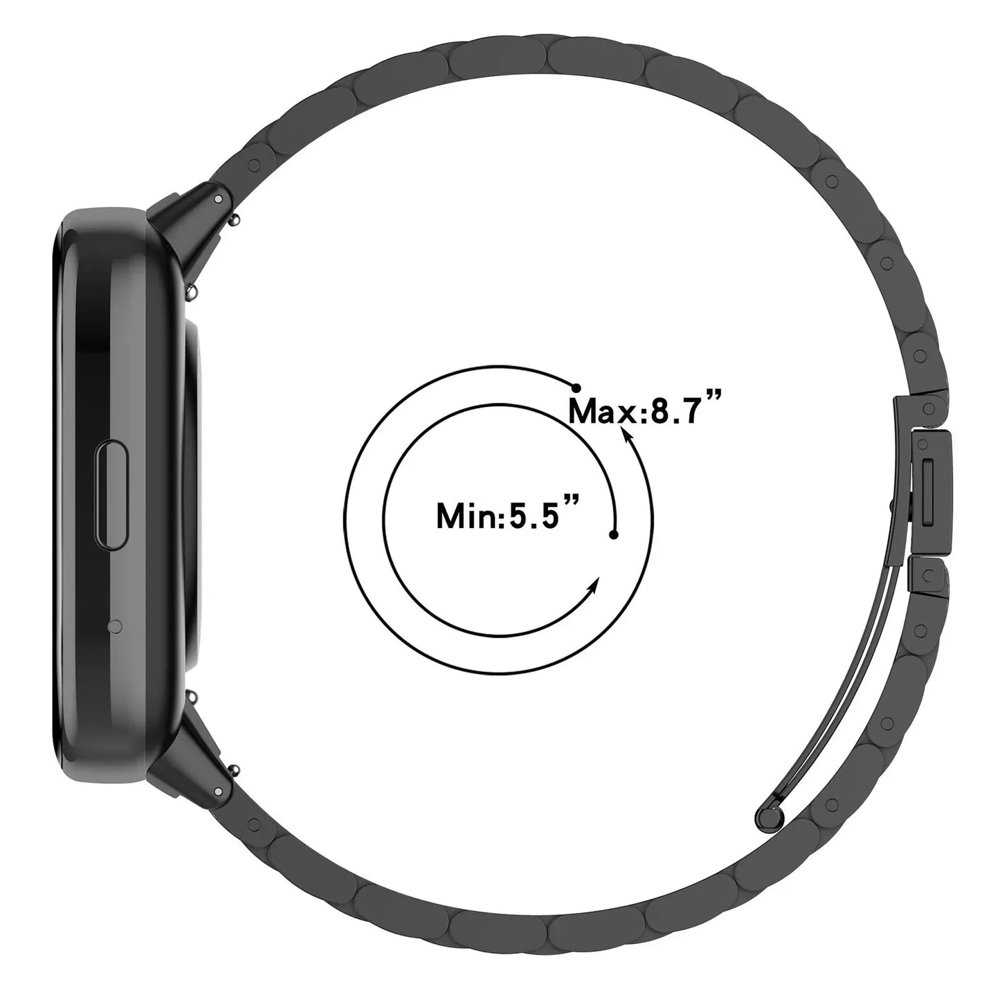 22mm Stainless Steel Strap for Redmi Watch 5 Active 5 Lite Metal Band for Xiaomi Redmi Watch 3 Active 3 Lite Bracelet Wristband