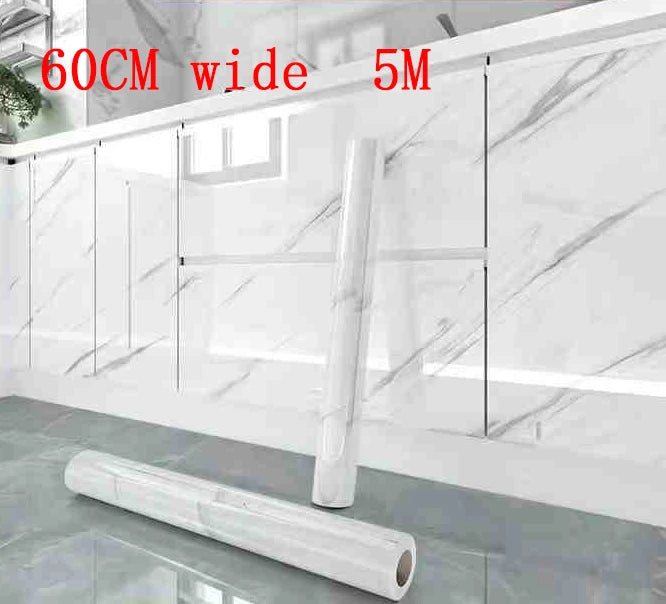 Kitchen Oil Resistant Stickers Waterproof Self-adhesive Wallpaper Stove Countertop Protective Pad Cabinet Countertop Marble Film